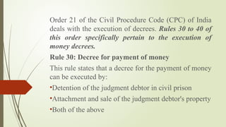 MODES OF EXECUTION CIVIL PROCEDURE CODE. | PPTX