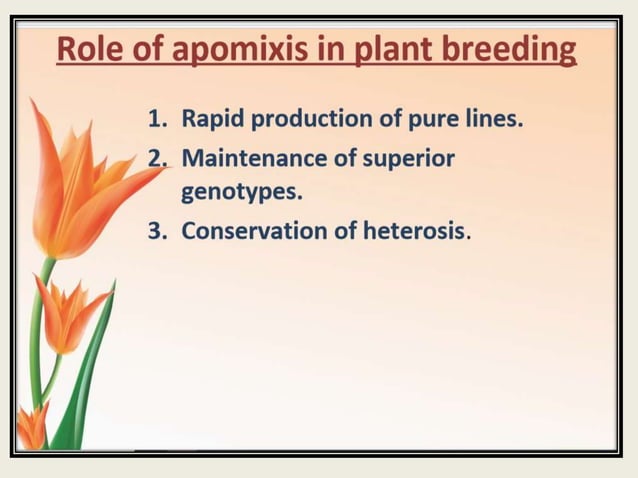 Modes of reproduction and apomixis lecture- Plant breeding and genetics ...