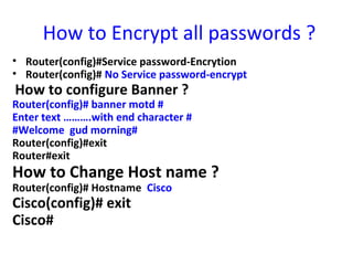How To Encrypt Router Modes of router | PPT