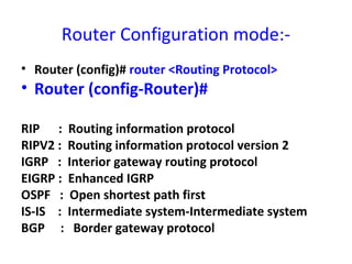 Modes of router | PPT