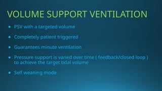 Volume Support Mode modes of ventilation(Anesthesia) - .pptx