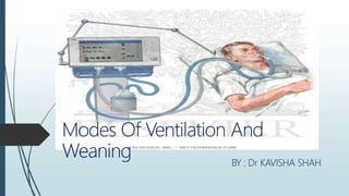 Modes Of Ventilation And
Weaning BY : Dr KAVISHA SHAH
 
