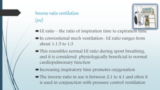 Modes of ventilation and weaning | PPTX