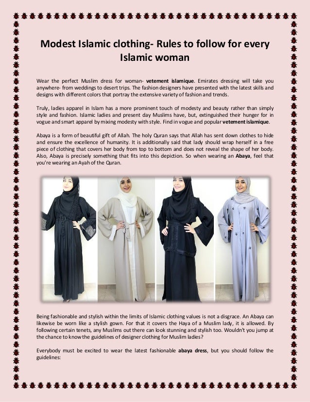 Modest Islamic Clothing Rules To Follow For Every Islamic Woman