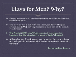 Modesty: A Part of Iman (Brothers) | PPTX