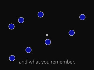 and what you remember.
 