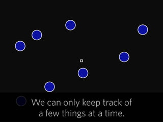 We can only keep track of  
a few things at a time.
 