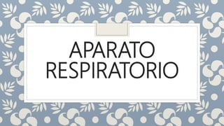 APARATO
RESPIRATORIO
 