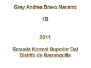 Grey Andrea Bravo Navarro1B2011Escuela Normal Superior Del Distrito de Barranquilla 