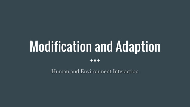 Modification and adaption | PDF