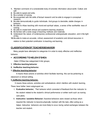 Modification of teachers behaviours | DOC