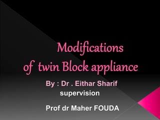 By : Dr . Eithar Sharif
supervision
Prof dr Maher FOUDA
 