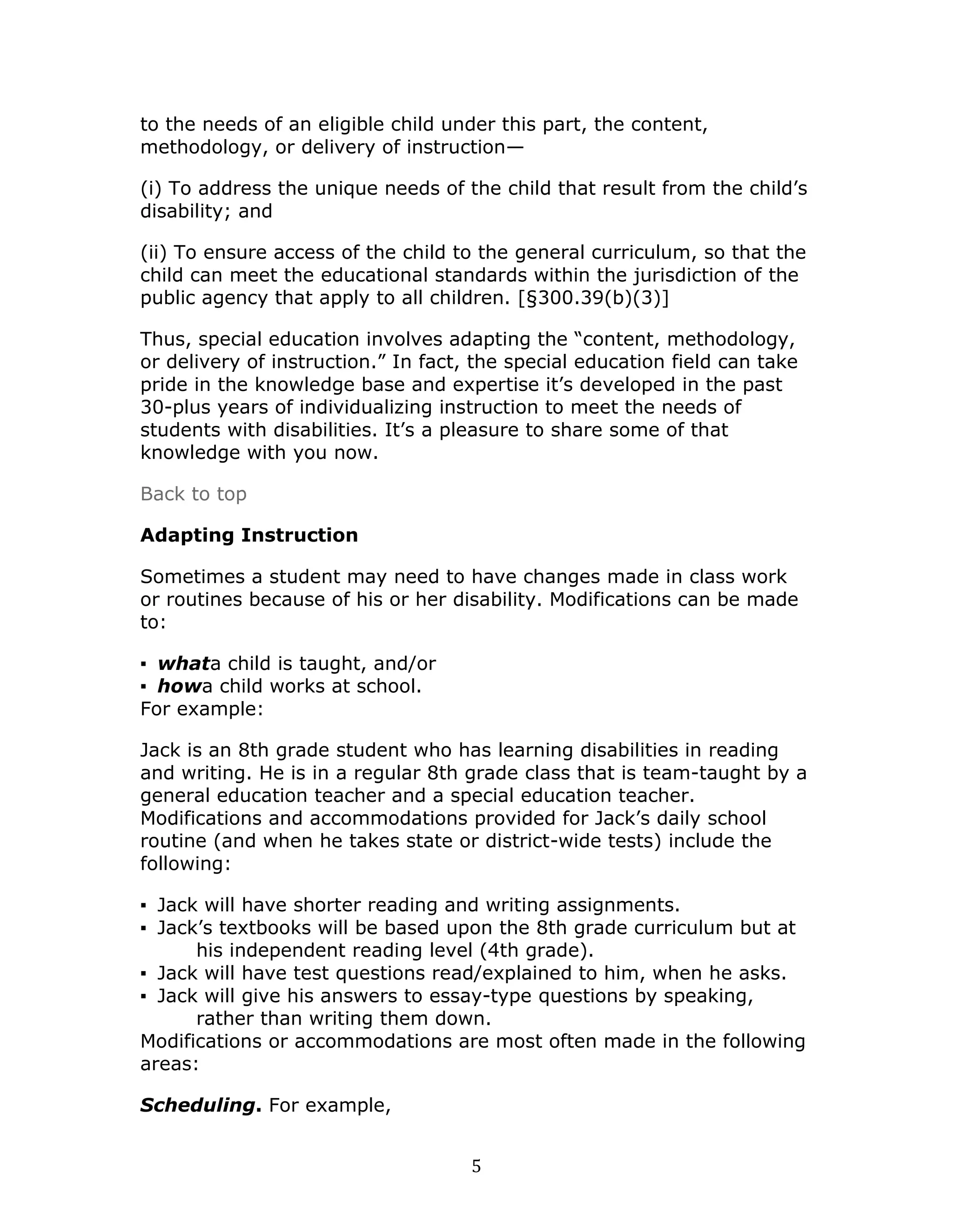 Modifications and accommodations | DOCX