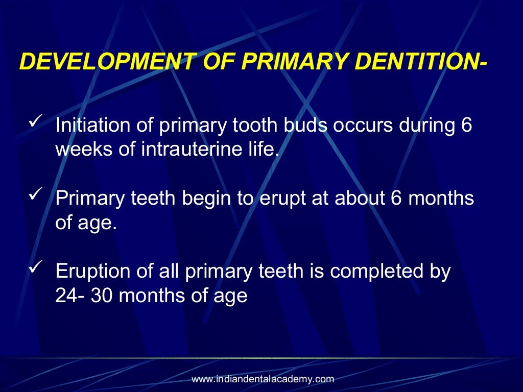 Modified gum pads,devp of primary dentition