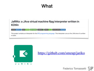 Jariko - A JVM interpreter for RPG written in kotlin | PDF