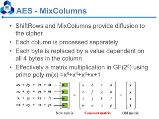 Mixcolumn In Aes Modified aes algorithm using multiple s boxes | PDF