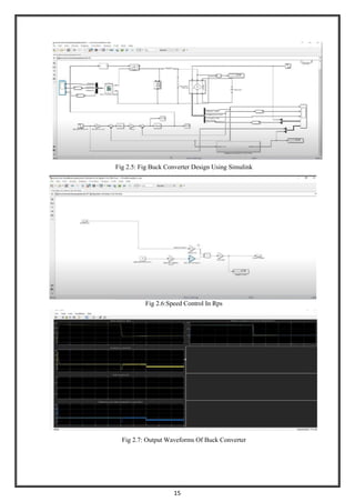 15
Fig 2.5: Fig Buck Converter Design Using Simulink
Fig 2.6:Speed Control In Rps
Fig 2.7: Output Waveforms Of Buck Converter
 