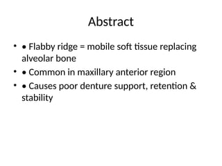 Modified_Hobkirk_Technique_PPT for resorbed ridges | PPTX