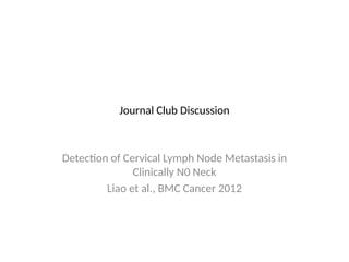 Diagnostic Accuracy of Imaging Modalities for Detecting Cervical Lymph ...