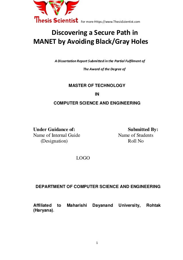 Phd thesis on manet
