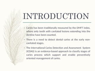 Modified moh icdas system for early caries | PPTX