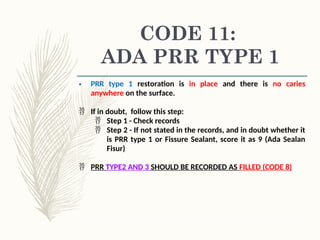 Prr Code Ada Modified moh icdas system for early caries | PPTX