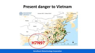 GeneReach Biotechnology Corporation
Present danger to Vietnam
H7N9?
 
