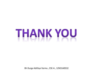 Bh Durga Adithya Varma , CSE-A , 12N31A0532
 
