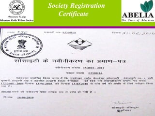 Society Registration    Certificate 