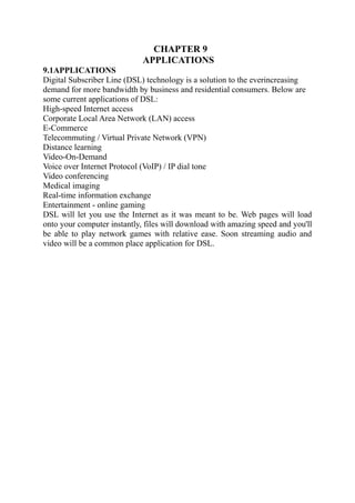 Report on Trends in DSL AND ADSL | PDF