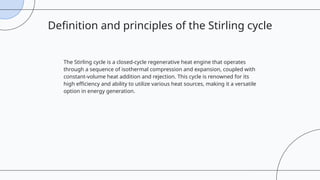 Modified Stirling Cycle thermodynamic material | PPTX
