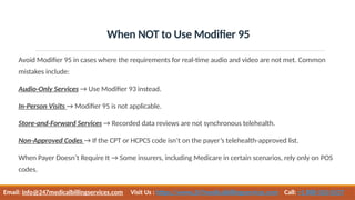 Modifier 93 Modifier 95 for Telehealth Billing When and How to Use It.pptx