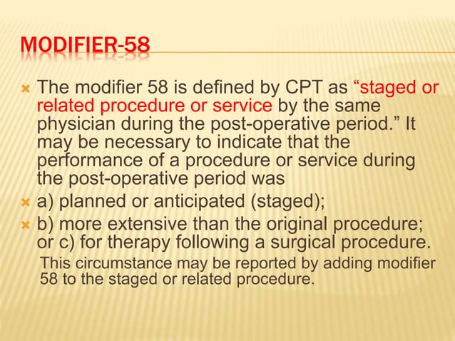 Modifiers-CPT CODING | PPTX | Surgery | Medical Health