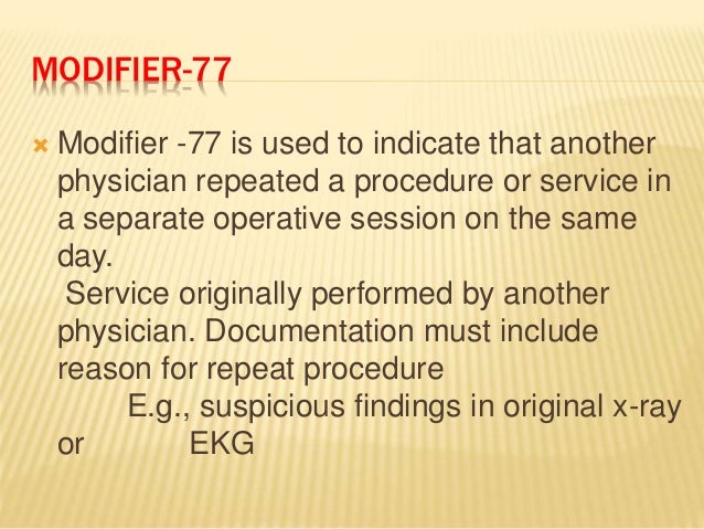 Modifiers-CPT CODING
