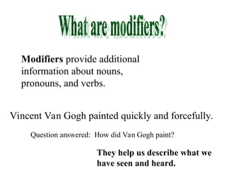 Understanding Modifiers: Adjectives and Adverbs in English Grammar | PPT