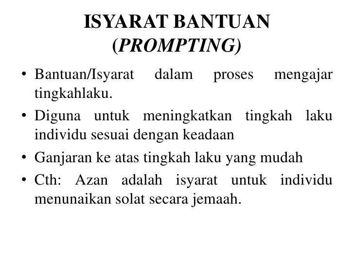 Modifikasi tingkah laku
