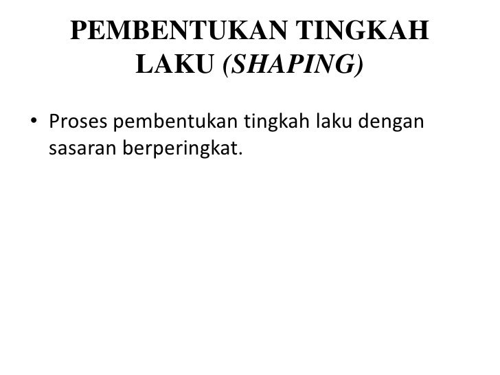 Modifikasi tingkah laku
