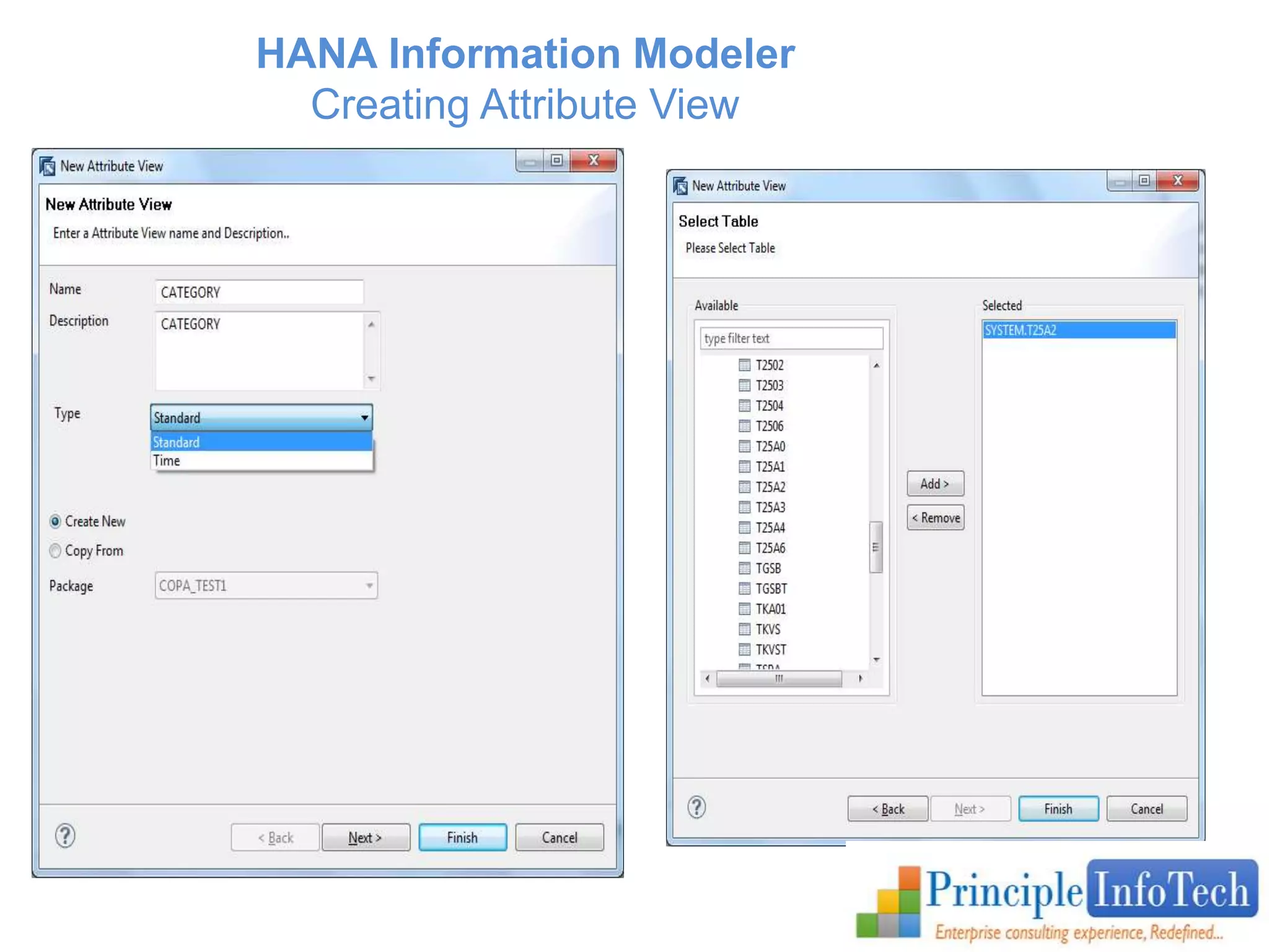 HANA Information Modeler 
Creating Attribute View 
 
