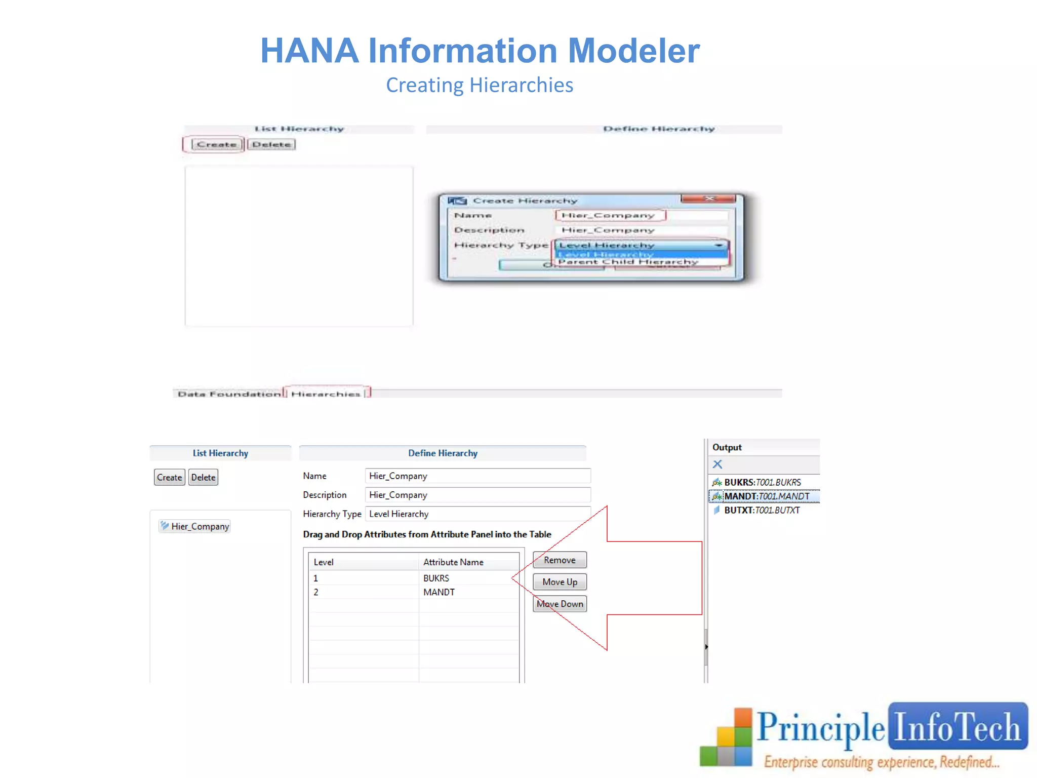 HANA Information Modeler 
Creating Hierarchies 
 