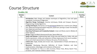 Course Structure
 