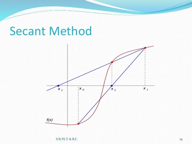 algebric solutions by newton raphson method and secant method