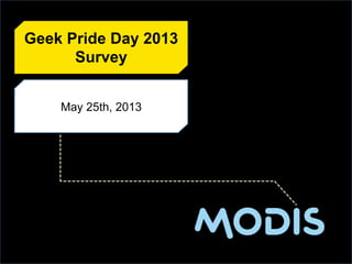 May 25th, 2013
Geek Pride Day 2013
Survey
 