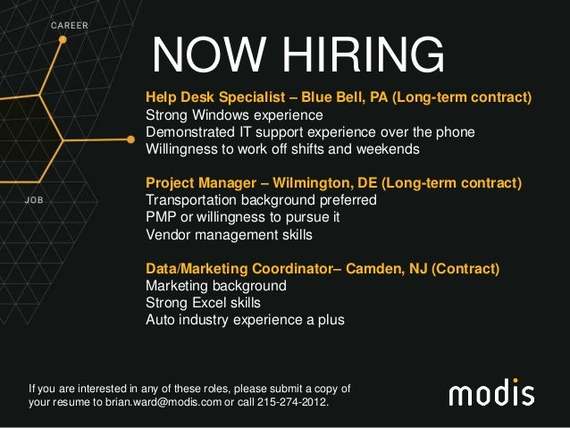 Modis Latest Job Opportunities