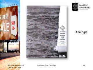 Analogia
Técnico(a) Comercial/
UFCD 0367/2018
Professor: José Carvalho 44
 