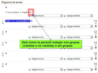 Modo edición y descripción de iconos