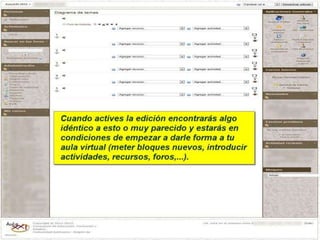 Modo edición y descripción de iconos