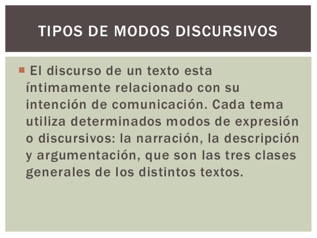 Modos discursivos