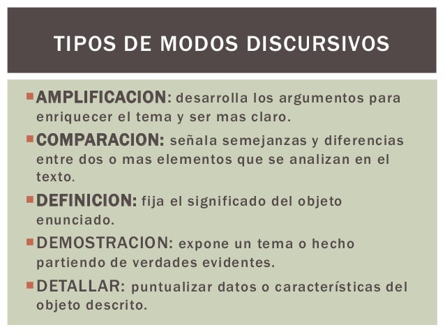 Modos discursivos