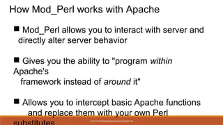 Building dynamic websites with Mod perl and apache | PPT