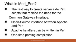 Building dynamic websites with Mod perl and apache | PPT